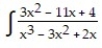Express the integrand as a sum of partial fractions and evaluate the integral. - dx