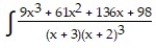 Express the integrand as a sum of partial fractions and evaluate the integral. - dx