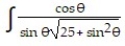  Evaluate the integral by making a substitution and then using a table of integrals. -  d   \theta