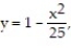 Solve the problem. -An auxiliary fuel tank for a helicopter is shaped like the surface generated by revolving the curve - 5 \le x \le 5, about the x-axis (dimensions are in feet). How many cubic feet of fuel will the tank hold to the nearest cubic foot?
