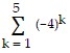 <strong>Express the sum in sigma notation. -1 - 4 + 16 - 64 + 256</strong> A) B) C) D)