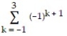 <strong>Express the sum in sigma notation. -1 - 4 + 16 - 64 + 256</strong> A) B) C) D)