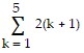 <strong>Express the sum in sigma notation. -2 + 4 + 6 + 8 + 10</strong> A) B) C) D)