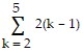 <strong>Express the sum in sigma notation. -2 + 4 + 6 + 8 + 10</strong> A) B) C) D)