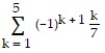 <strong>Express the sum in sigma notation. -- + - + - </strong> A) B) C) D)