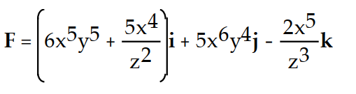 <strong>Find the gradient field F of the function f. -f(x, y, z) = + </strong> A) B) C) D)