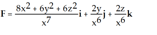 <strong>Find the gradient field F of the function f. -f(x, y, z) = </strong> A) B) C) D)