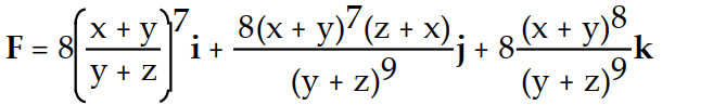 <strong>Find the gradient field F of the function f. -f(x, y, z) = </strong> A) B) C) D)
