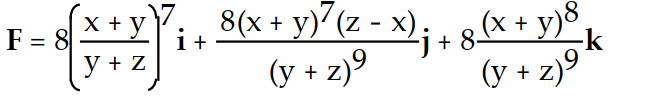 <strong>Find the gradient field F of the function f. -f(x, y, z) = </strong> A) B) C) D)