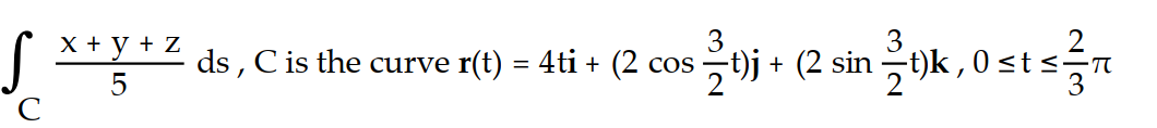 <strong>Evaluate the line integral along the curve C. - </strong> A) + B) + C) + D) \pi