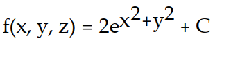 <strong>Find the potential function f for the field F. - </strong> A) B) C) D)