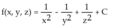 <strong>Find the potential function f for the field F. - </strong> A) B) C) D)