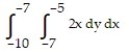 <strong>Choose the one alternative that best completes the statement or answers the question. Evaluate the integral - </strong> A) - 72 B) - 18 C) - 102 D) - 12