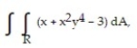 <strong>Evaluate the double integral over the given region. - R = {(x, y): 0 \le x \le 1, 0 \le y \le 2}</strong> A) B) C) - D)