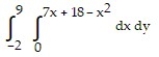 <strong>Express the area of the region bounded by the given line(s) and/or curve(s) as an iterated double integral. -The parabola and the line </strong> A) B) C) D)