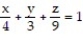 <strong>Find the volume of the indicated region. -the tetrahedron bounded by the coordinate planes and the plane </strong> A) 18 B) 27 C) 54 D) 36