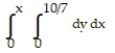 <strong>Write an equivalent double integral with the order of integration reversed. - </strong> A) B) C) D)