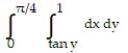 <strong>Write an equivalent double integral with the order of integration reversed. - </strong> A) B) C) D)