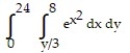Reverse the order of integration and then evaluate the integral. -