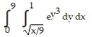 Reverse the order of integration and then evaluate the integral. -