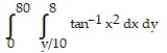 Reverse the order of integration and then evaluate the integral. -