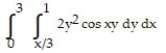 Reverse the order of integration and then evaluate the integral. -