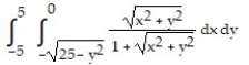 Change the Cartesian integral to an equivalent polar integral, and then evaluate. -