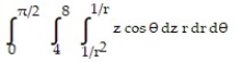 Evaluate the cylindrical coordinate integral. - 