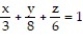 Solve the problem. -Find the center of mass of a tetrahedron of density bounded by the coordinate planes and the plane .
