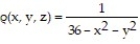 Solve the problem. -Find the center of mass of the region of density bounded by the paraboloid and the xy-plane.