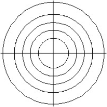 <strong>Match the surface show below to the graph of its level curves. - </strong> A) B) C) D)