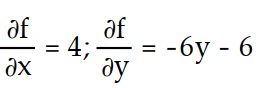<strong>Find all the first order partial derivatives for the following function. -f(x, y) = 10x - 3 - 6</strong> A) B) C) D)