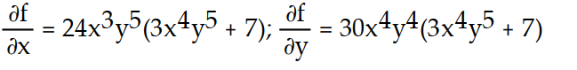 <strong>Find all the first order partial derivatives for the following function. -f(x, y) = </strong> A) B) C) D)