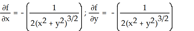 <strong>Find all the first order partial derivatives for the following function. -f(x, y) = </strong> A) B) C) D)