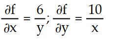 <strong>Find all the first order partial derivatives for the following function. -f(x, y) = ln </strong> A) B) C) D)