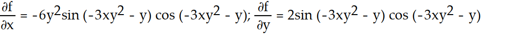 <strong>Find all the first order partial derivatives for the following function. -f(x, y) = ( -3x - y)</strong> A) B) C) D)