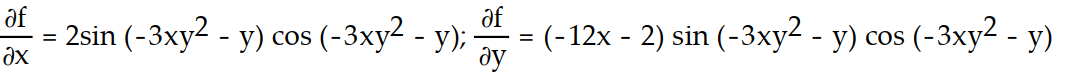 <strong>Find all the first order partial derivatives for the following function. -f(x, y) = ( -3x - y)</strong> A) B) C) D)
