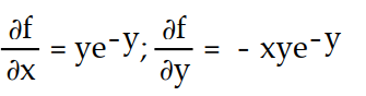 <strong>Find all the first order partial derivatives for the following function. -f(x, y) = xy </strong> A) B) C) D)