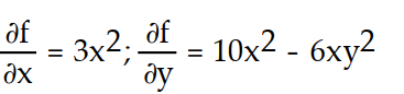 <strong>Find all the first order partial derivatives for the following function. -f(x, y) = + 10 y - 2x </strong> A) B) C) D)