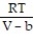 Solve the problem. -The Van der Waals equation provides an approximate model for the behavior of real gases. The equation is P(V, T) = - , where P is pressure, V is volume, T is Kelvin temperature, and a,b , and R are constants. Find the partial derivative of the function with respect to each variable.