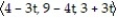 <strong>Find a function r(t) that describes the line or line segment. -The line through P(4, 9, 3) and Q(1, 6, 7)</strong> A) r(t) = B) r(t) = C) r(t) = D) r(t) =