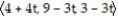 <strong>Find a function r(t) that describes the line or line segment. -The line through P(4, 9, 3) and Q(1, 6, 7)</strong> A) r(t) = B) r(t) = C) r(t) = D) r(t) =