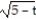 <strong>Find the domain of the vector-valued function. -r(t) = i + j</strong> A) t \ge 5 B) \ge 5 C) < 5 D) t > 5