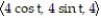 <strong>Find a function r(t) that describes the curve where the surfaces intersect. -z = 16; z = + </strong> A) r(t) = B) r(t) = C) r(t) = D) r(t) =