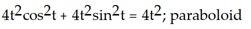 <strong>Verify that the curve r(t) lies on the surface. Give the name of the surface. -r(t) = (2t cos t)i + (2t sin t)j + 2t k; + = </strong> A) B) C) D)