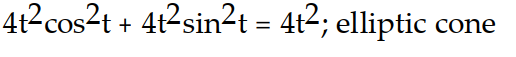 <strong>Verify that the curve r(t) lies on the surface. Give the name of the surface. -r(t) = (2t cos t)i + (2t sin t)j + 2t k; + = </strong> A) B) C) D)