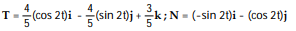 <strong>Find the unit tangent vector T and the principal unit normal vector N. -r(t) = i + j + 3tk</strong> A) B) C) D)
