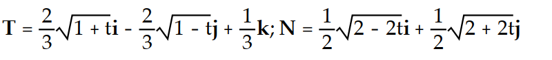 <strong>Find the unit tangent vector T and the principal unit normal vector N. - </strong> A) B) C) D)