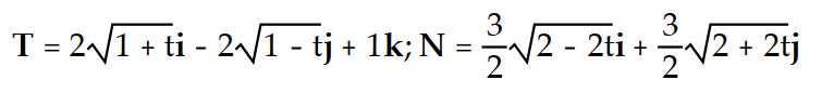 <strong>Find the unit tangent vector T and the principal unit normal vector N. - </strong> A) B) C) D)