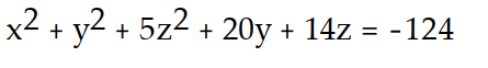 <strong>Find an equation for the sphere with the given center and radius. -Center (0, -10, -7), radius = 5</strong> A) B) C) D)